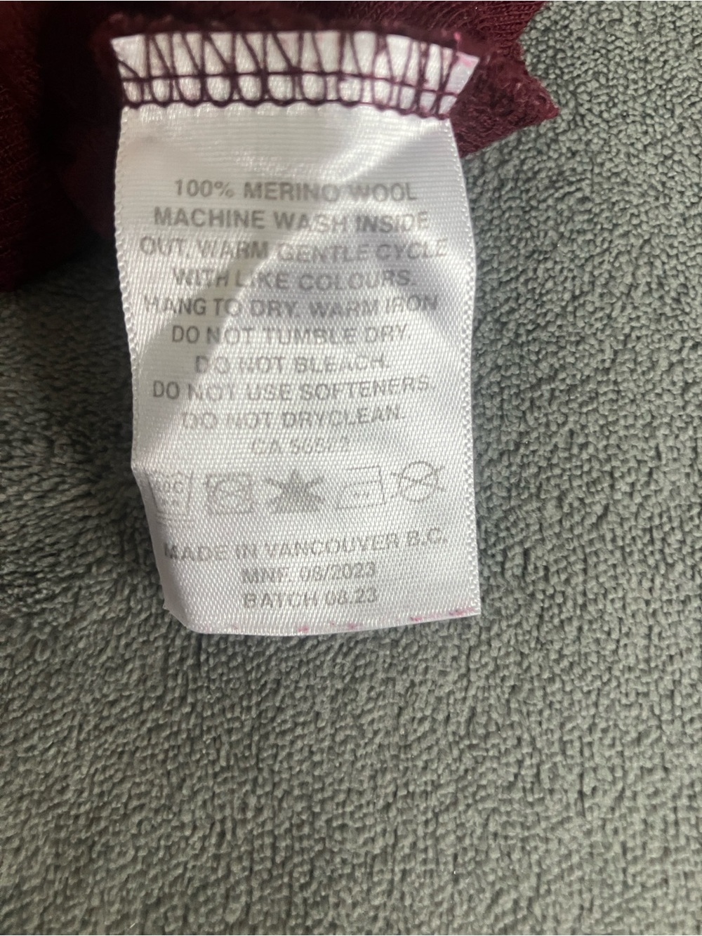 Simply Merino 100% Merino Wool Baby Onesie - 12-18M - Raisin - EUC - Picture 10 of 10